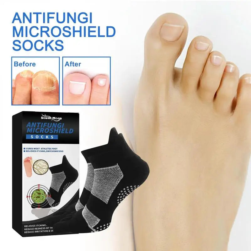 Breathable AntiFungi MicroShield Socks Comfortable Foot Support Ankle Compression Socks Achilles Tendonitis Brace For Women Men