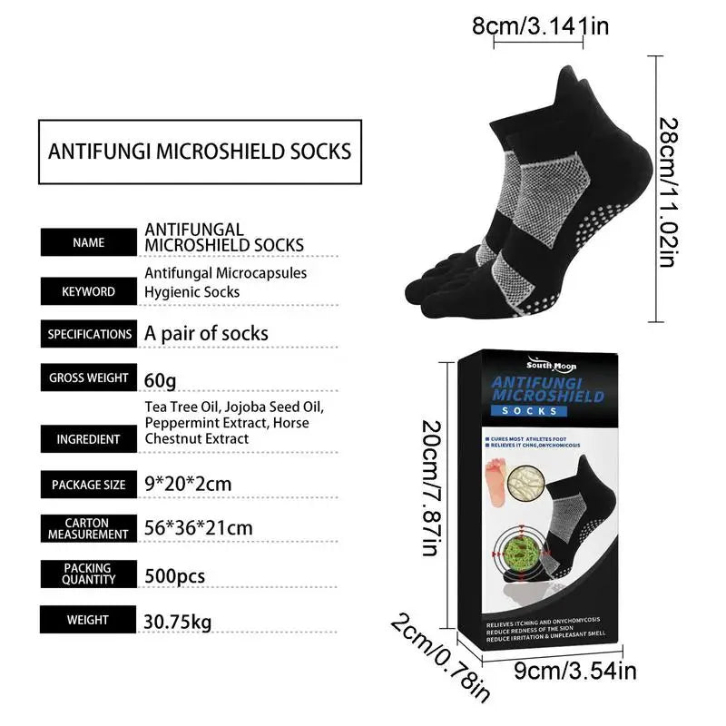 Breathable AntiFungi MicroShield Socks Comfortable Foot Support Ankle Compression Socks Achilles Tendonitis Brace For Women Men