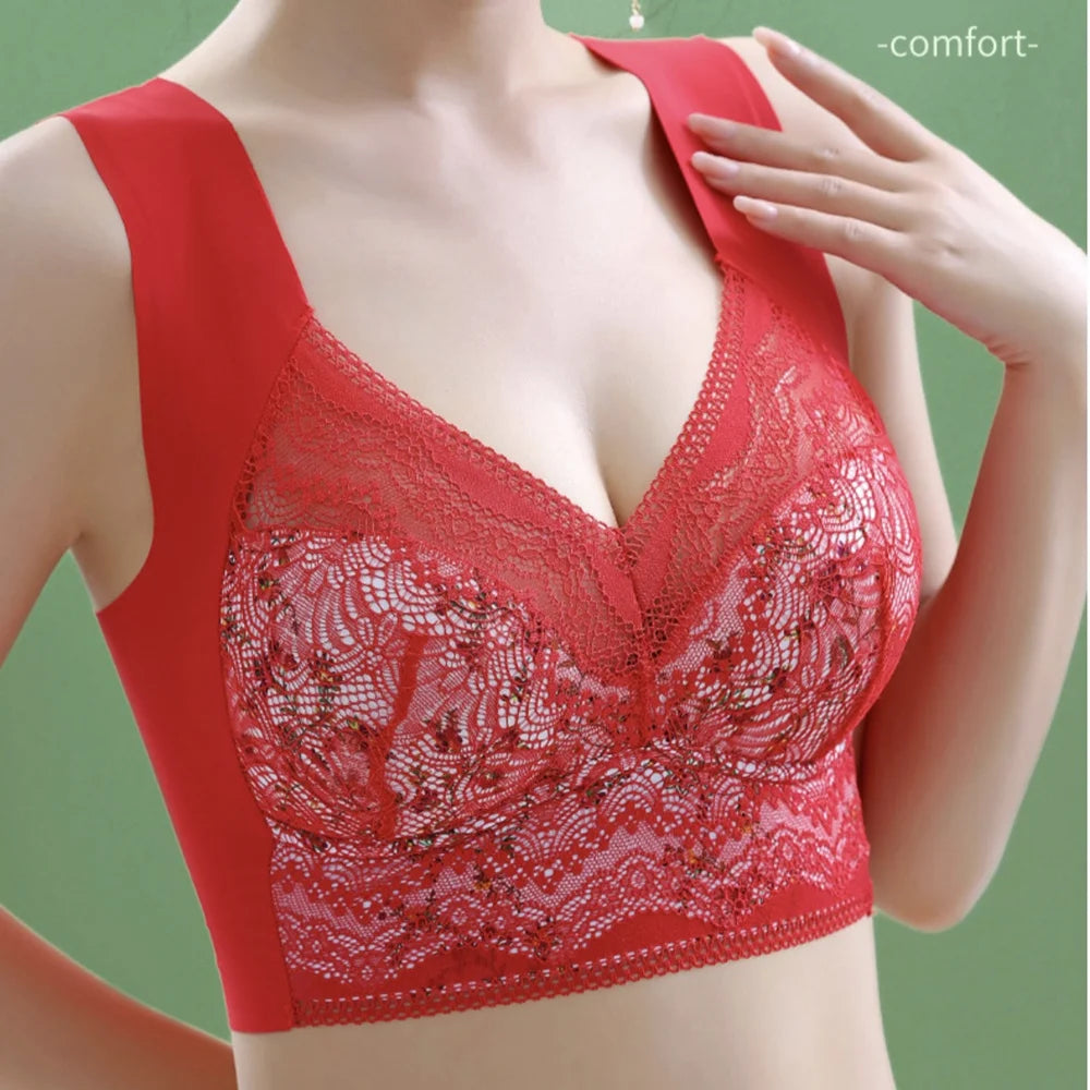 Plus Size Seamless Push Up Wireless Bra
